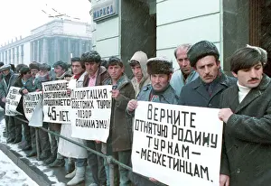 Turks: March of Meskhetian Turks in Moscow, 1990