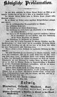 Abdicated: March proclamation of Louis I. 1848