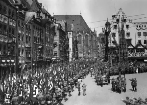 Sturmabteilung: March of the SA past the Adolf-Hitler-Platz