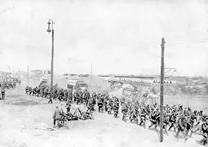 Ternopil: Marching German troops in Eastern Galicia, 1917