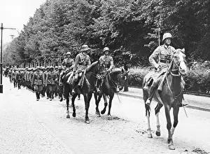 Paved: Marching infantrymen in Potsdam