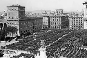 Corso: Marching on the Piazza Venezia in Rome, 1935