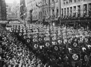 Schutzstaffel: Marching-up of the SS-Standarten in Nuremberg