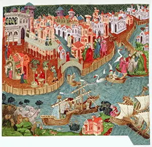 Uncles: Marco Polo (1254-1324) setting out with his uncles