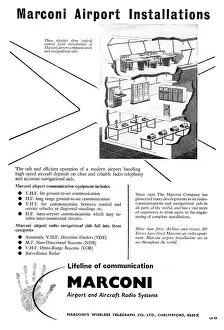 Comm: Marconi Airport Nav Comm Installations 1956 Schematic