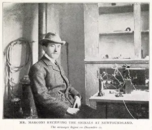 Breakthrough: Marconi with Apparatus after Successful Experiment 1901