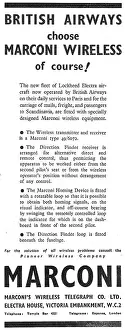 Aerodromes: Marconi Wireless & DF Apparatus For Aircraft & Aerodromes