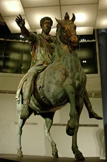 Antoninus: Marcus Aurelius (121-180). Roman Emperor. Equestrian statue