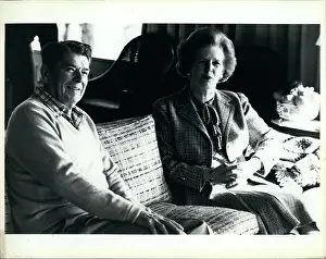 Confer: Margaret Thatcher and Ronald Reagan, Camp David