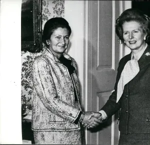 Hailsham: Margaret Thatcher and Simone Veil