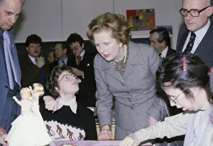 Redruth: Margaret Thatcher on a visit to Redruth, Cornwall