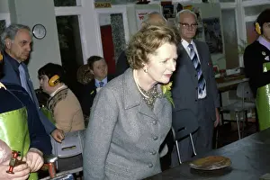 Redruth: Margaret Thatcher on a visit to Redruth, Cornwall
