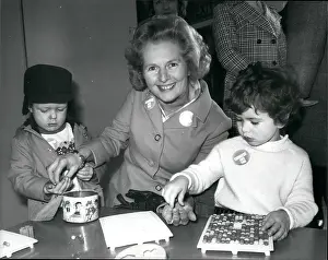 Docker: Margaret Thatcher visiting play group in Coventry