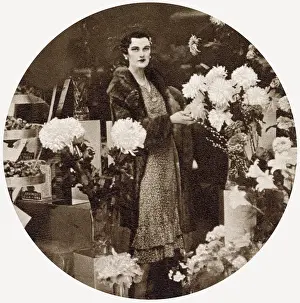 Sweeny: Margaret Whigham flower arranging in Selfridge's window