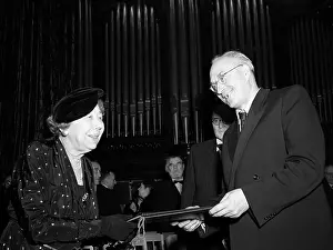 Presenting: Marguerite Long receiving a diploma