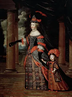 Habsburg: Maria Theresa of Austria with the Grand Dauphin by Mignard