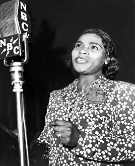 Contralto: Marian Anderson, contralto, singing on The ?