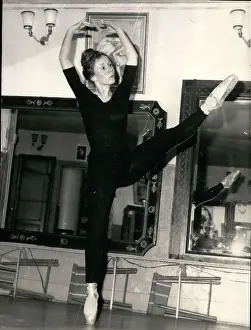 Meudon: Marie-Claude Delon doing dance exercises, Meudon, France