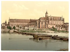 Malbork: Marienburg, west side, Prussia, Germany (i.e. Malbork, Pola