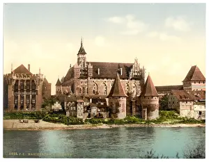 Malbork: Marienburg, west side, Prussia, Germany (i.e. Malbork, Pola