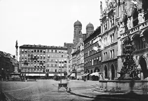 Marketplace: Marienplatz in Munich before 1900