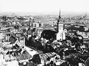 Steeples: Marienplatz with the Old Peter in Munich