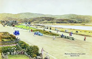 Barmouth: Marine Parade and Estuary, Barmouth, Gwynedd, North Wales
