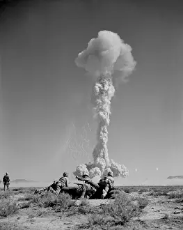 Yucca: US Marines in battle exercises during atomic ?