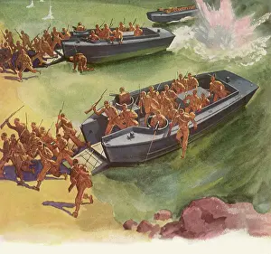 Holiholidays: Marines leaving Invasion Boats