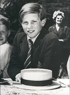 Schooldays: Mark Phillips as a schoolboy in Uley, Gloucestershire