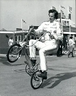 Brands: Mark Thatcher on cycle, Brands Hatch, Kent