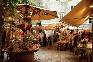 Consumers: Market in an arcade between University Square