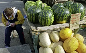 Watermelons: At a market of Chelyabinsk