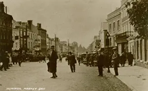 Honiton: Market Day in Honiton, Devon