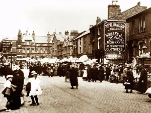 Ormskirk: Market day, Ormskirk early 1900's