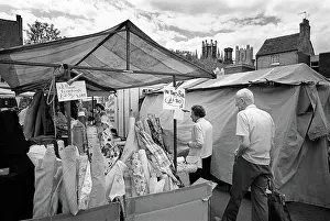Drapery: Market below Ely Cathedral