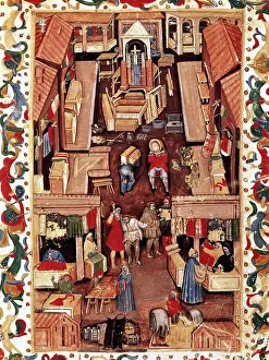 Bologna: Market in the Gate of Ravenna in Bologna. Street traders. Mi