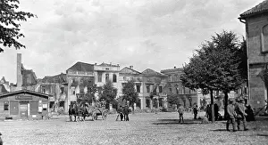 Soldau: Market square in Soldau, 1914