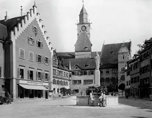 Ueberlingen: Market square in Ueberlingen, 1933