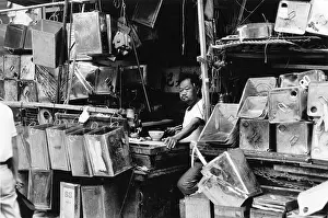 Chopsticks: Market trader in Macao, China