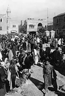 Marketplace: Marketplace in Bethlehem, around 1930