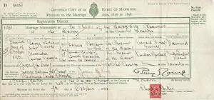 Proof: Marriage certificate, 1931, London