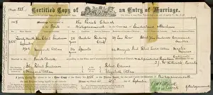 Sanderson: MARRIAGE CERTIFICATE