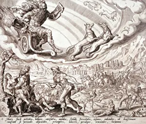 Mutilation: Mars, carryied on cart by two wolves
