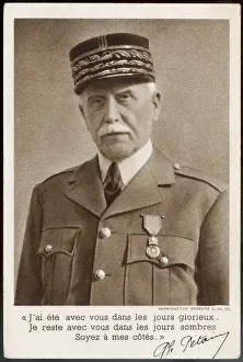 Message: Marshal Petain - Postcard