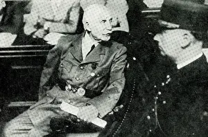 Petain: Marshal Philippe Petain on trial, Paris, end of WW2