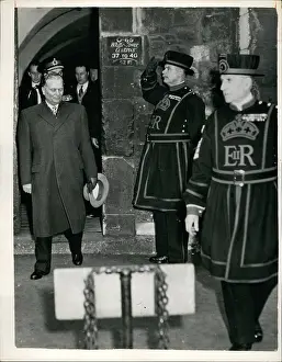 Warders: Marshal Tito visiting the Tower of London