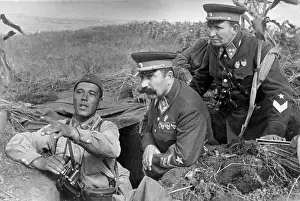 Commissar: Marshall Budjonny during a visit with soldiers, 1940
