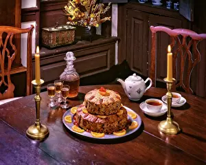 Cordial: Martha Washington Great Cake on Table at Washington's HQ
