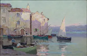 Terrick: Martigues ' boats in harbour